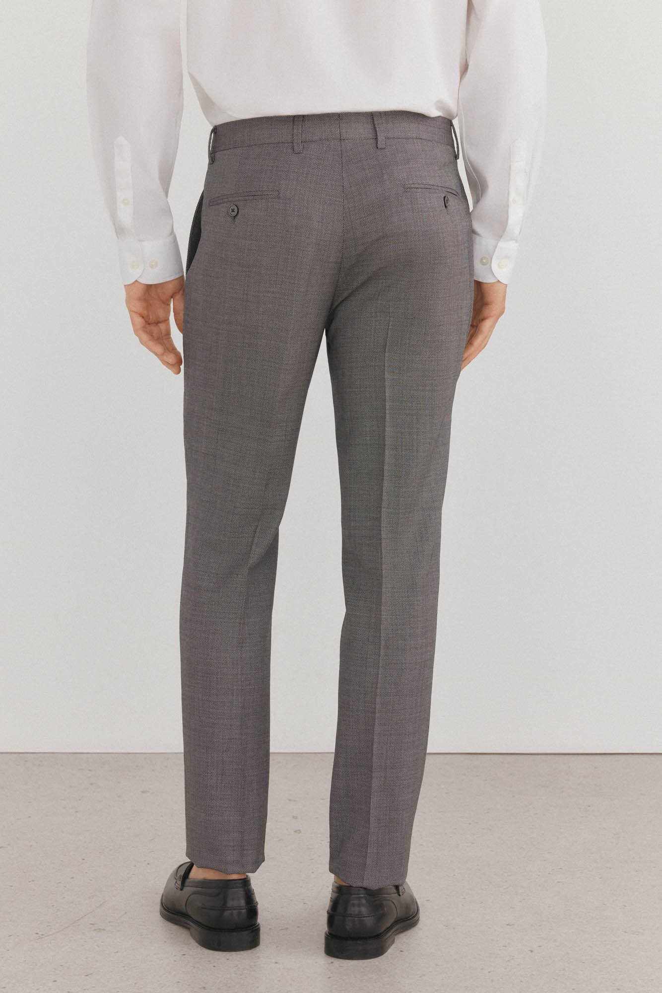 Pedro del Hierro Cal&ccedil;as estilo olho de p&aacute;ssaro, com modelagem slim fit e biel&aacute;stica Cizento