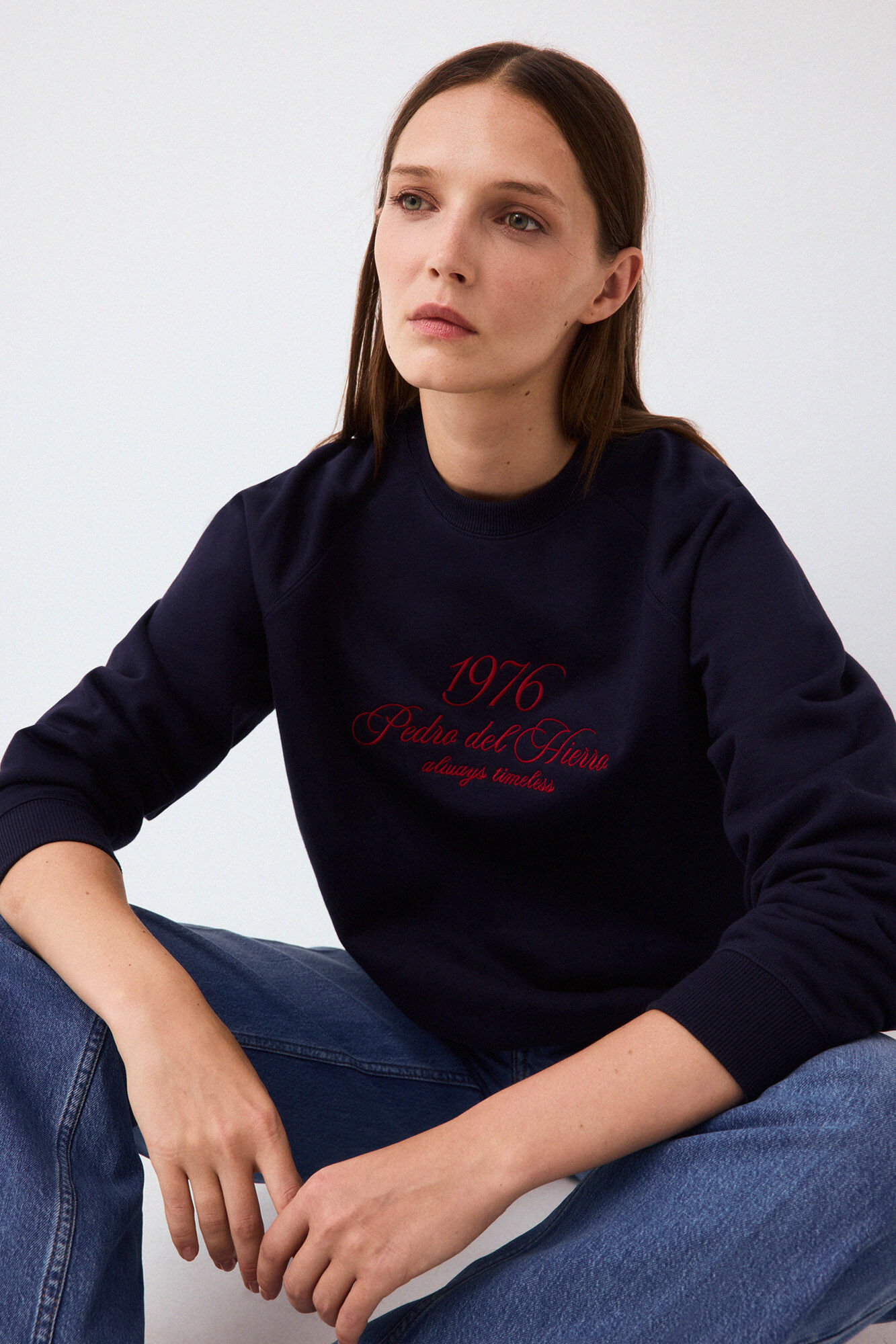 Pedro del Hierro Logo sweatshirt Blue