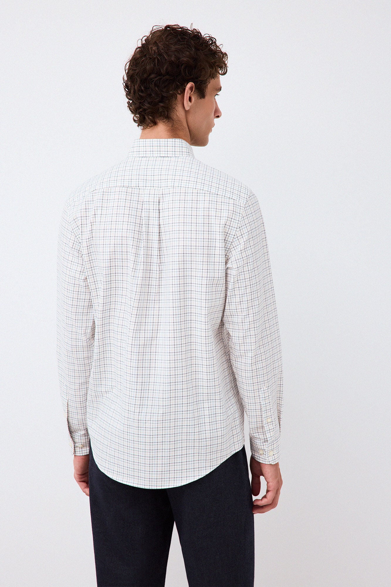 Pedro del Hierro Plaid twill shirt Grey