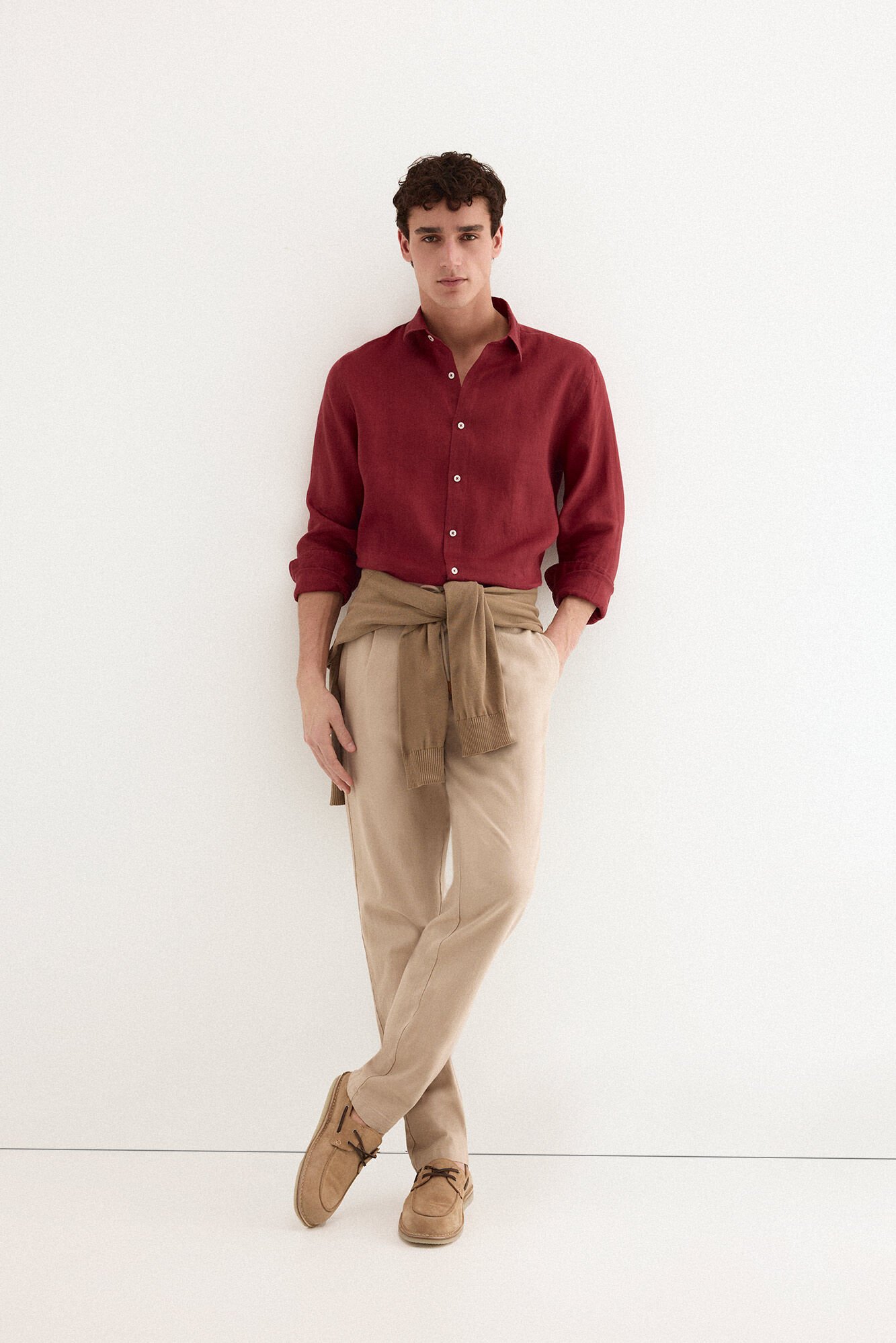 Pedro del Hierro Plain linen shirt