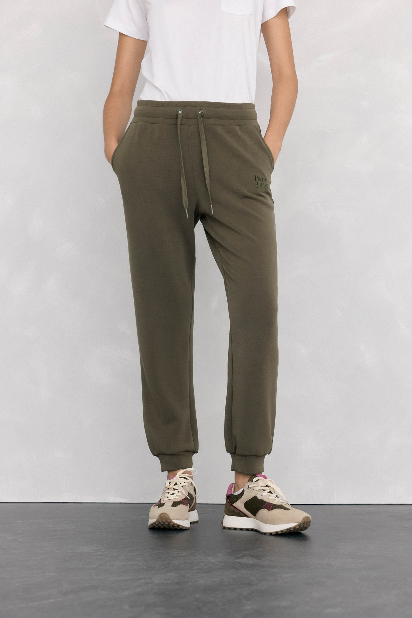 Pedro del Hierro Pantal&oacute;n activewear tejido softouch Verde