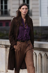 Pedro del Hierro Romantic ruffle blouse Purple