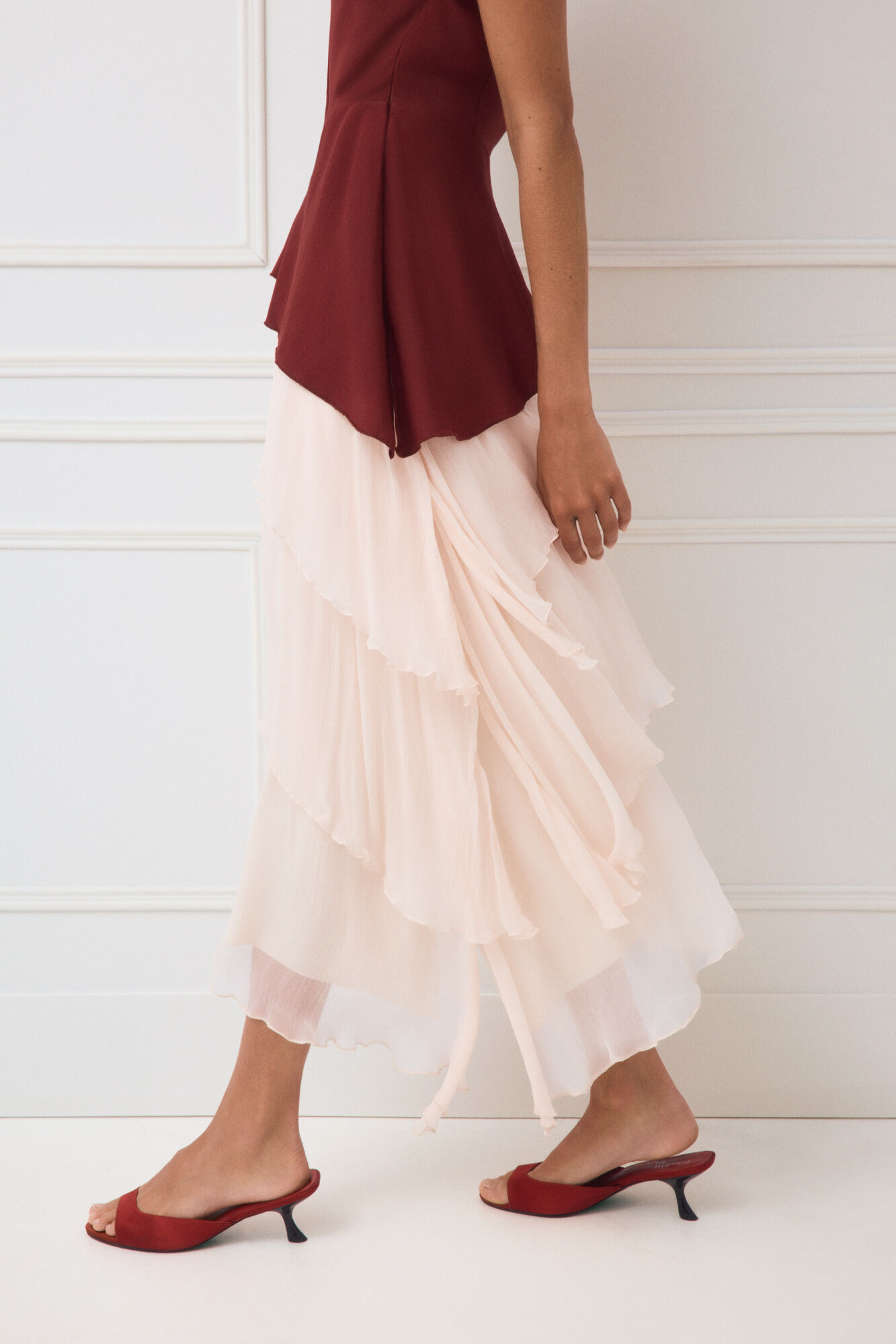 TFP by Tamara Falc&oacute; Asymmetric dress Brown