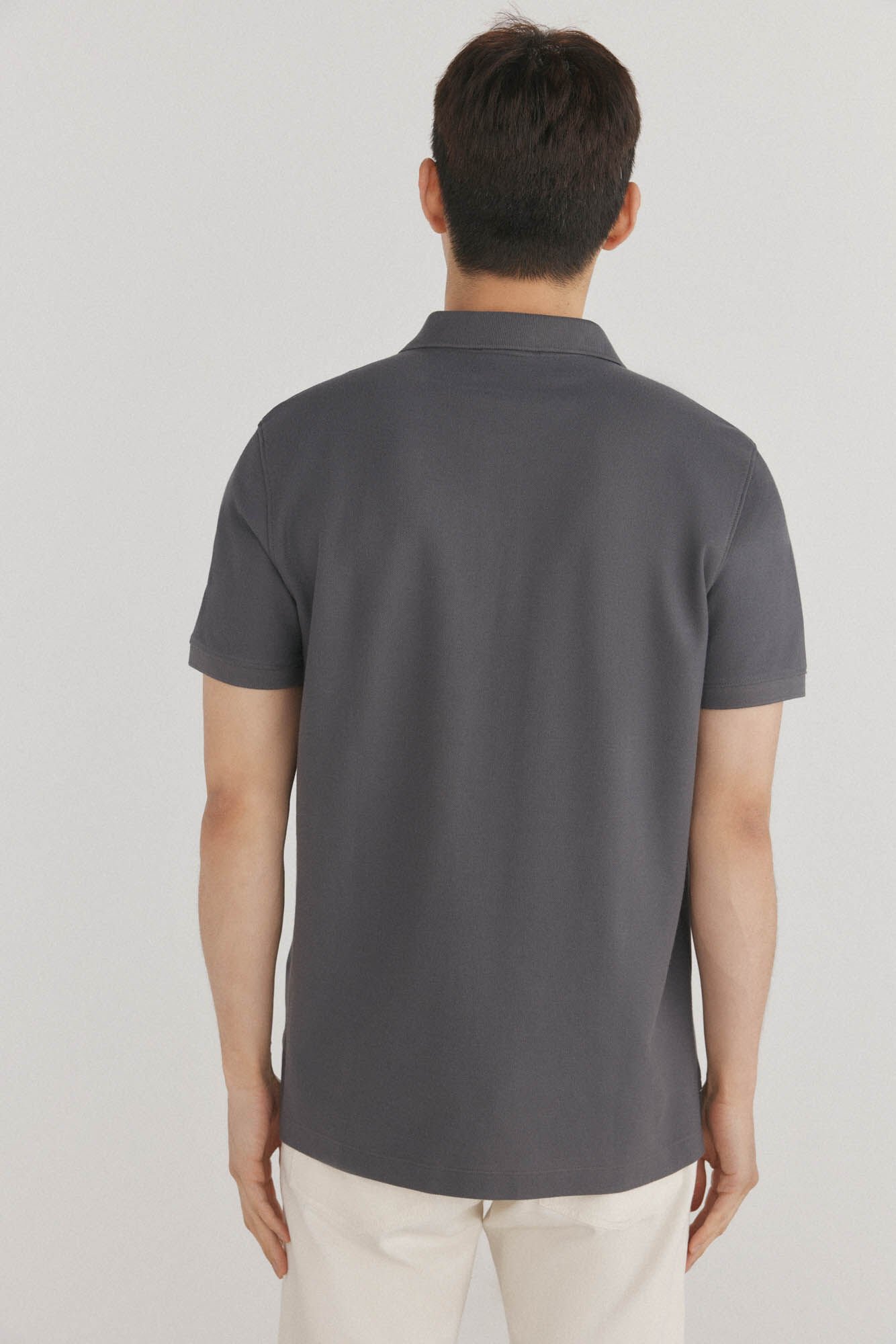 Pedro del Hierro Polo b&aacute;sico slim Gris