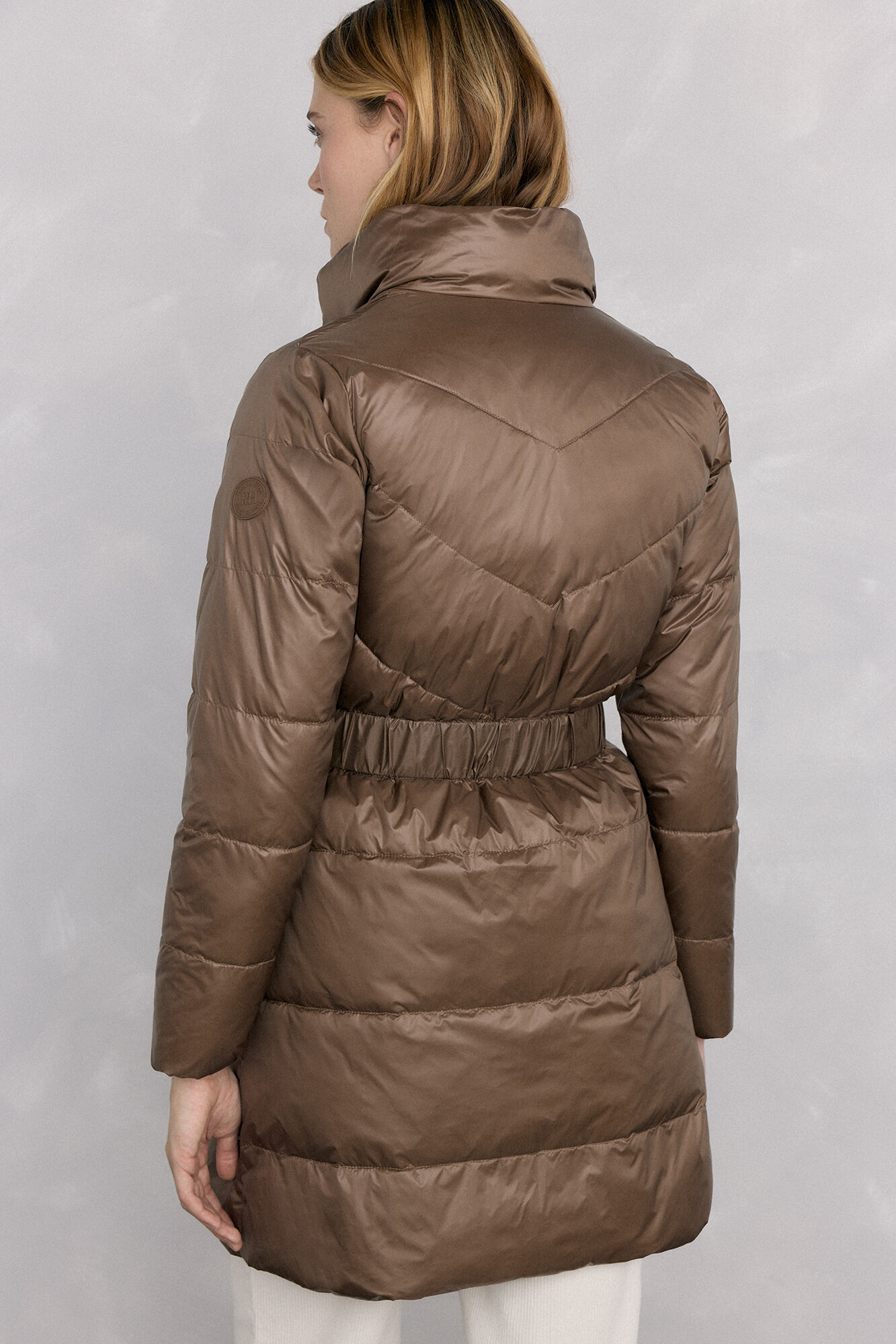 Pedro del Hierro Parka comprida cinto Verde