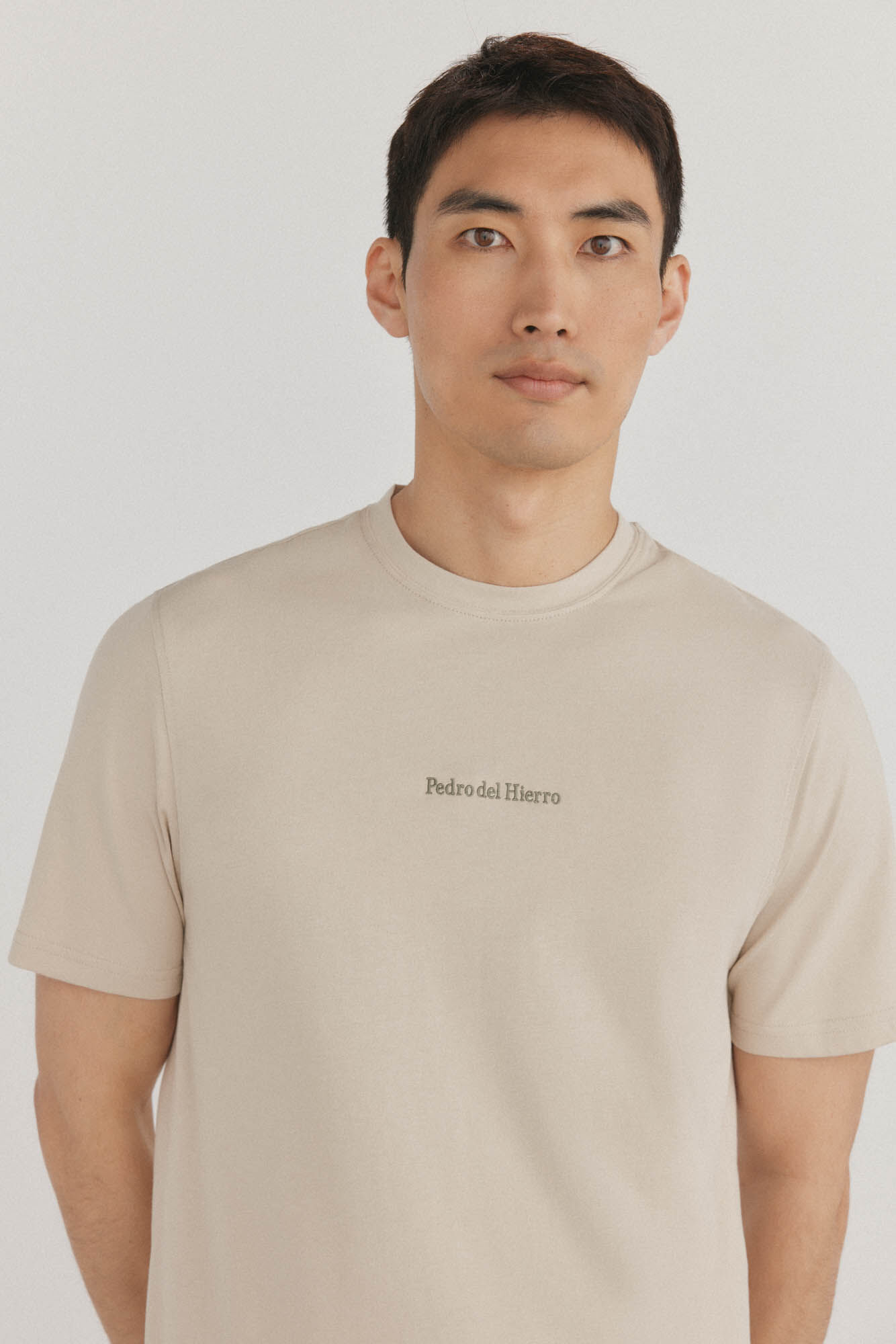 Pedro del Hierro Positional logo t-shirt Beige