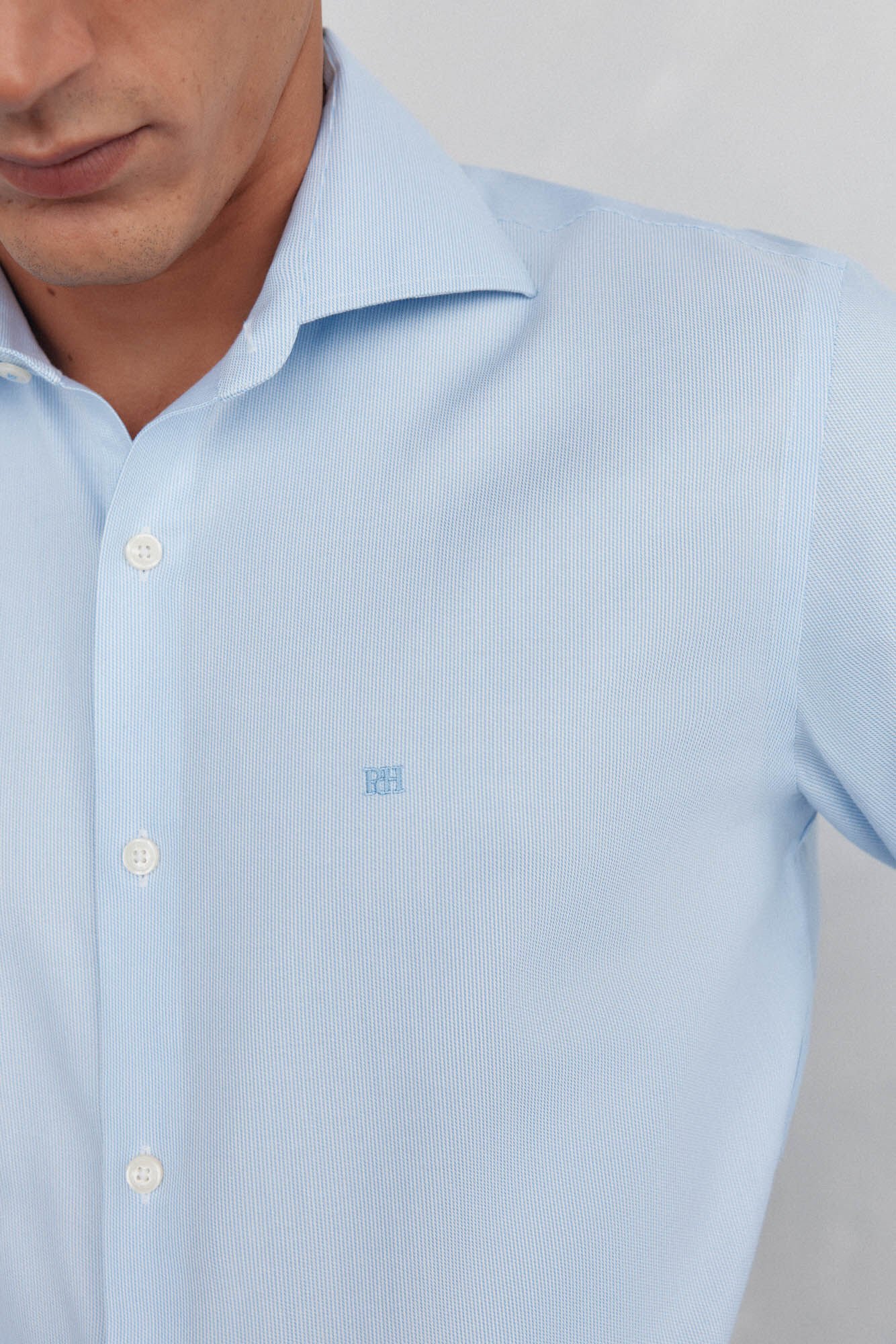 Pedro del Hierro Camisa non iron + antimanchas Branco