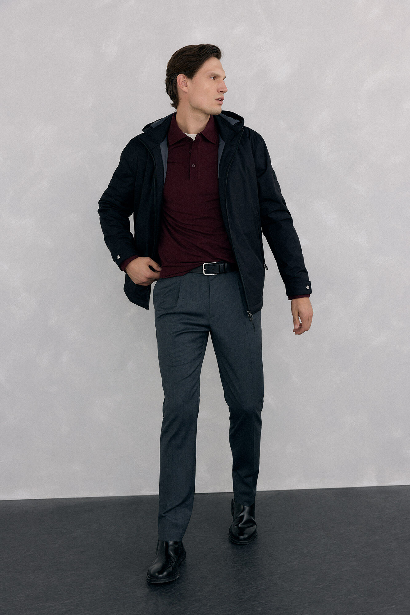 Pedro del Hierro Basic long sleeve polo shirt