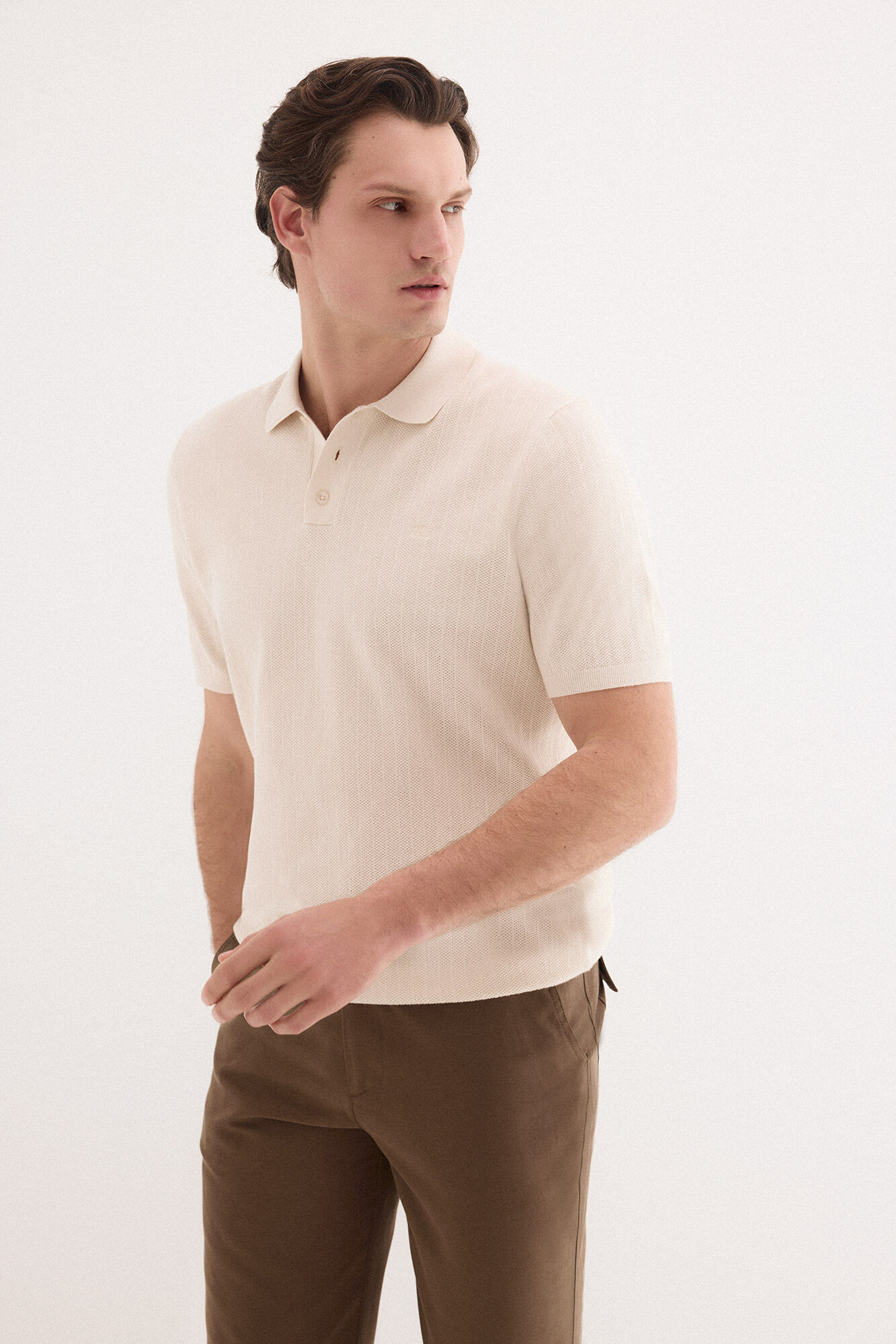 Pedro del Hierro Camisola polo premium manga curta &agrave;s riscas