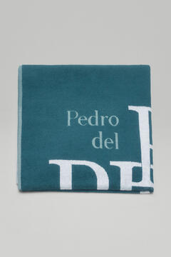 Pedro del Hierro Logos beach towel Green