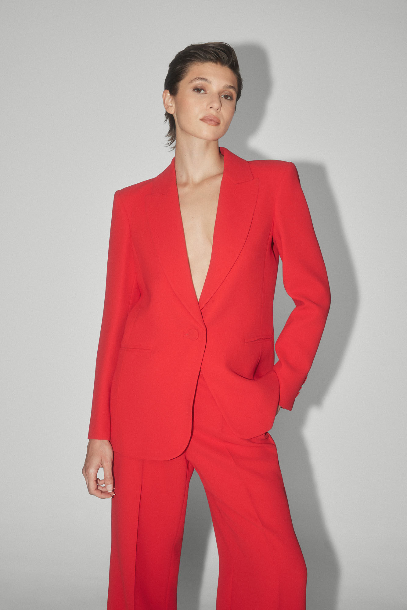 TFP by Tamara Falc&oacute; Blazer vermelho Vermelho