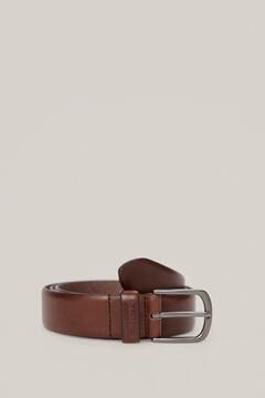 Pedro del Hierro Plain leather belt  Brown