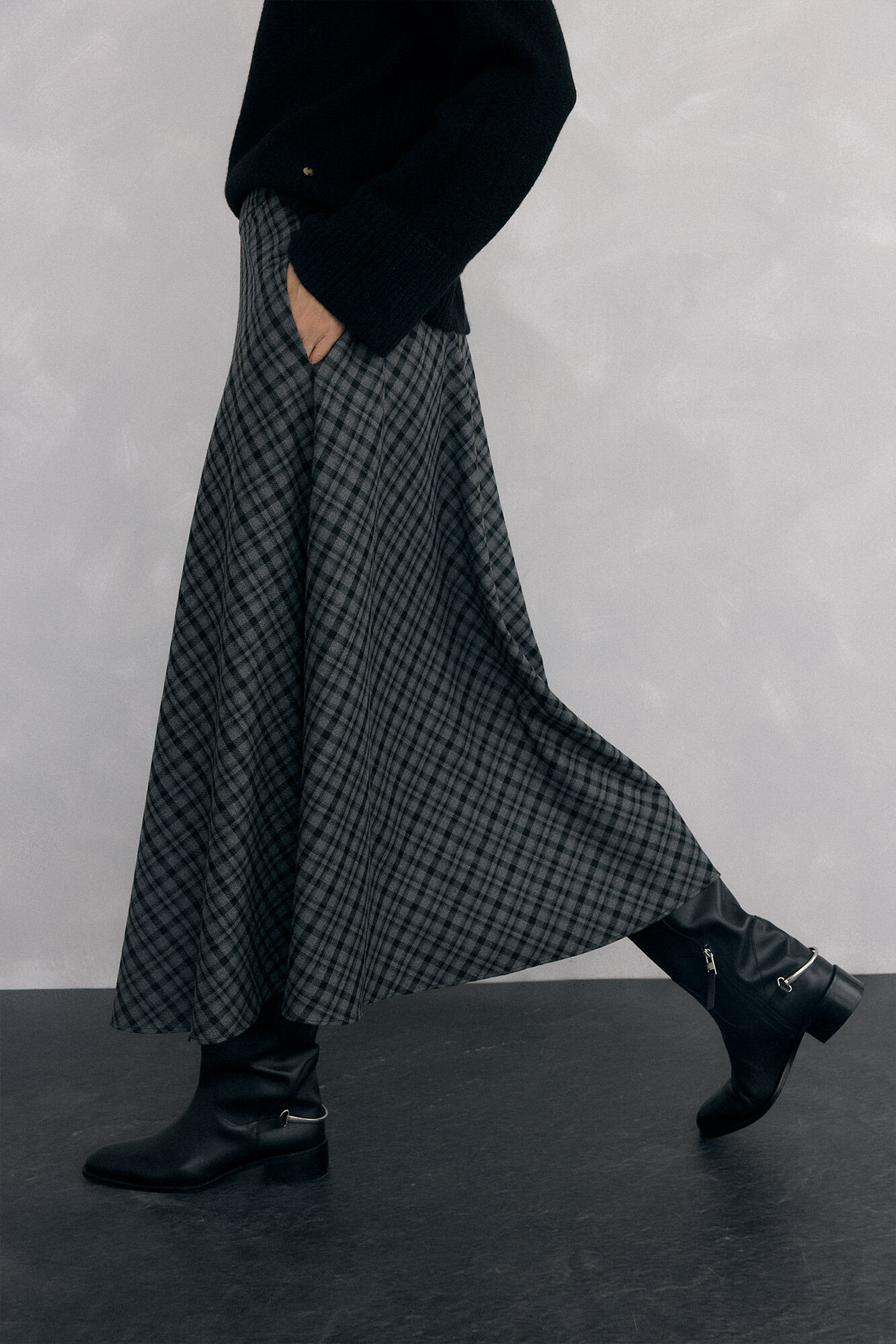 Pedro del Hierro Falda midi capa cuadros