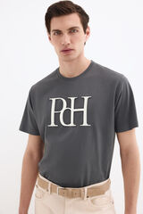 Pedro del Hierro Camiseta logo grande Gris