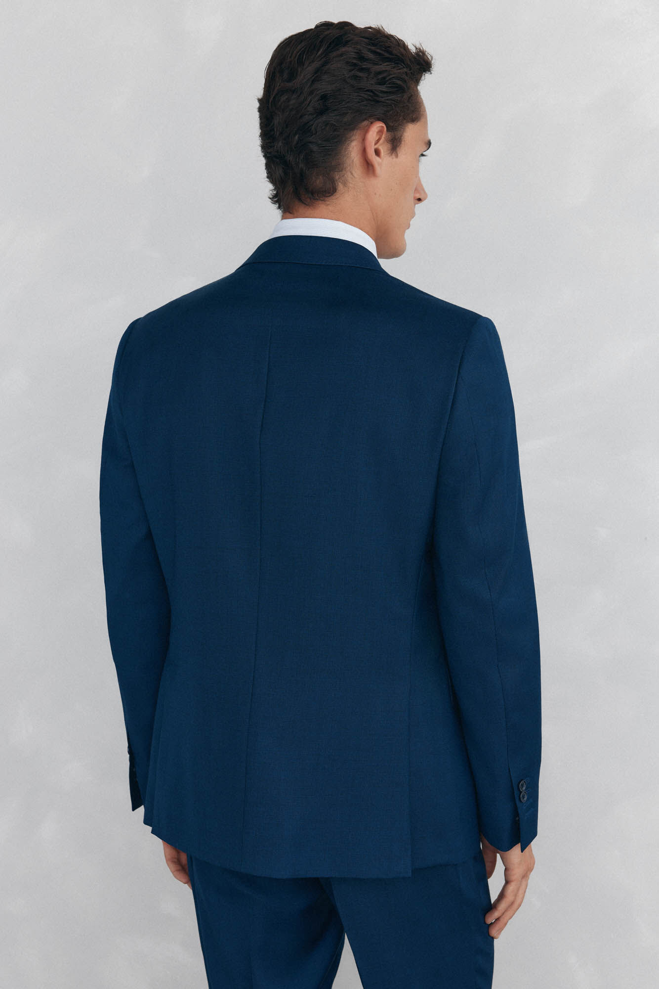Pedro del Hierro Blazer estruturado azul slim fit bi-el&aacute;stico Azul