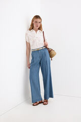 Pedro del Hierro Classic wide leg jeans Blue