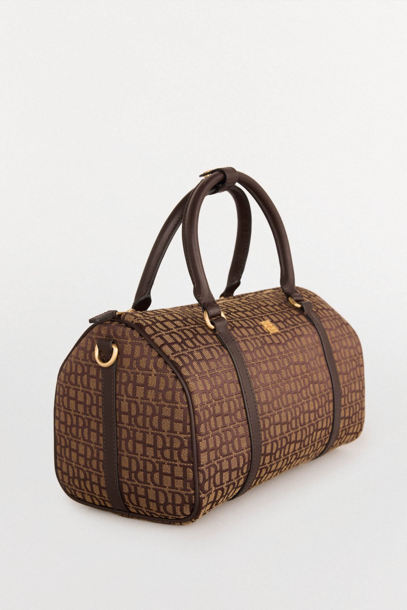 Pedro del Hierro Jacquard bowling bag Brown