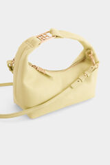 Pedro del Hierro Leather half-moon handbag Green