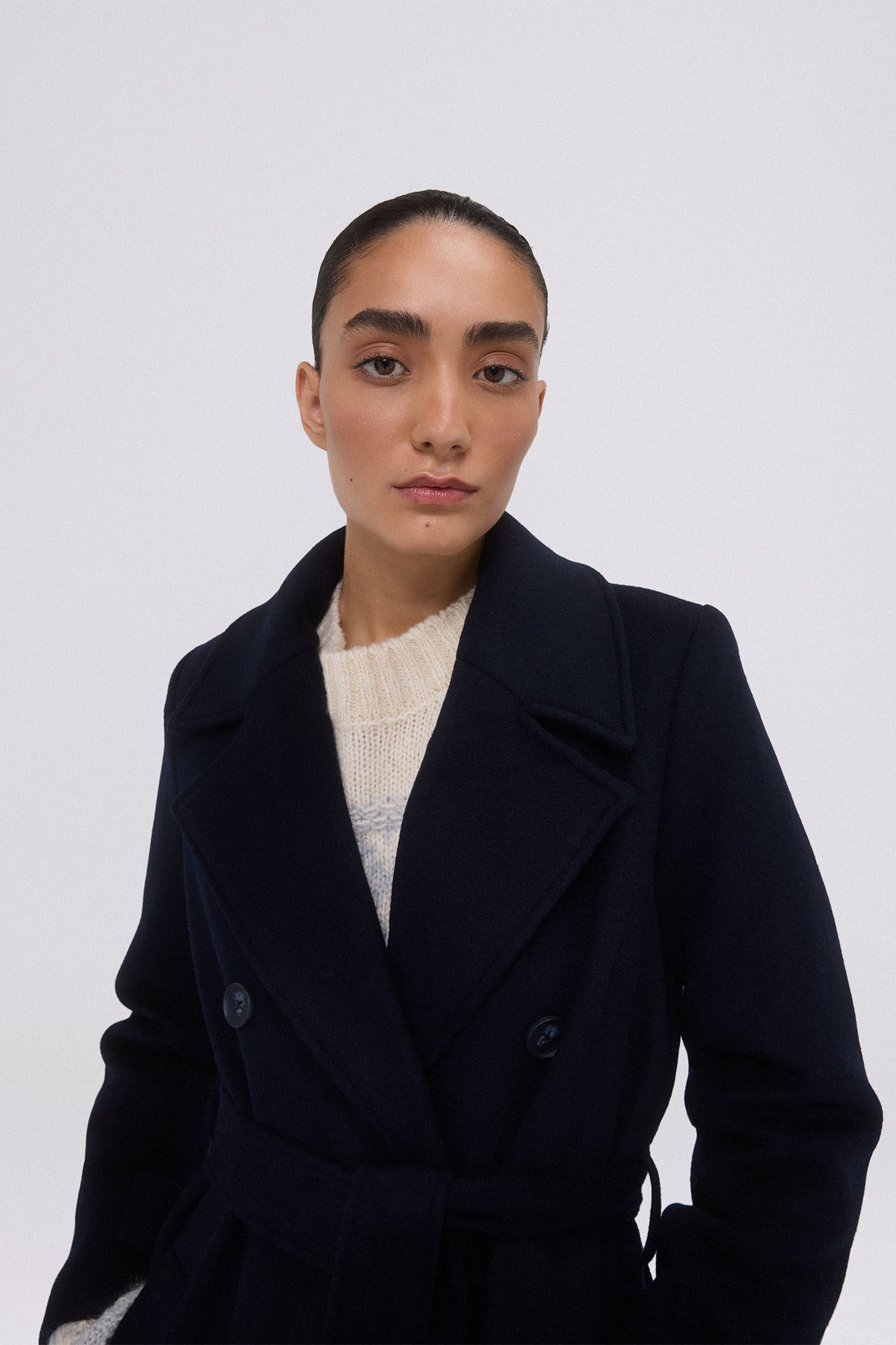 Pedro del Hierro Sobretudo de tecido Azul