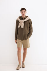Pedro del Hierro Structured Bermuda shorts Beige