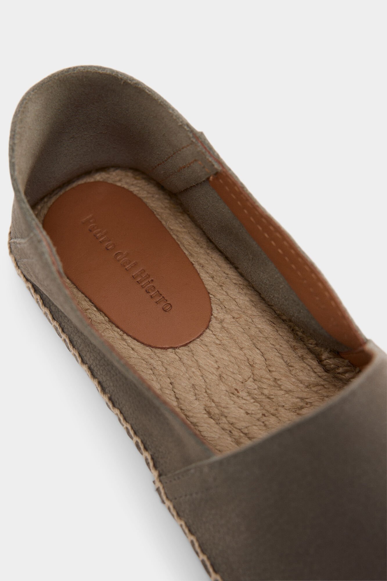 Pedro del Hierro Leather espadrille Grey