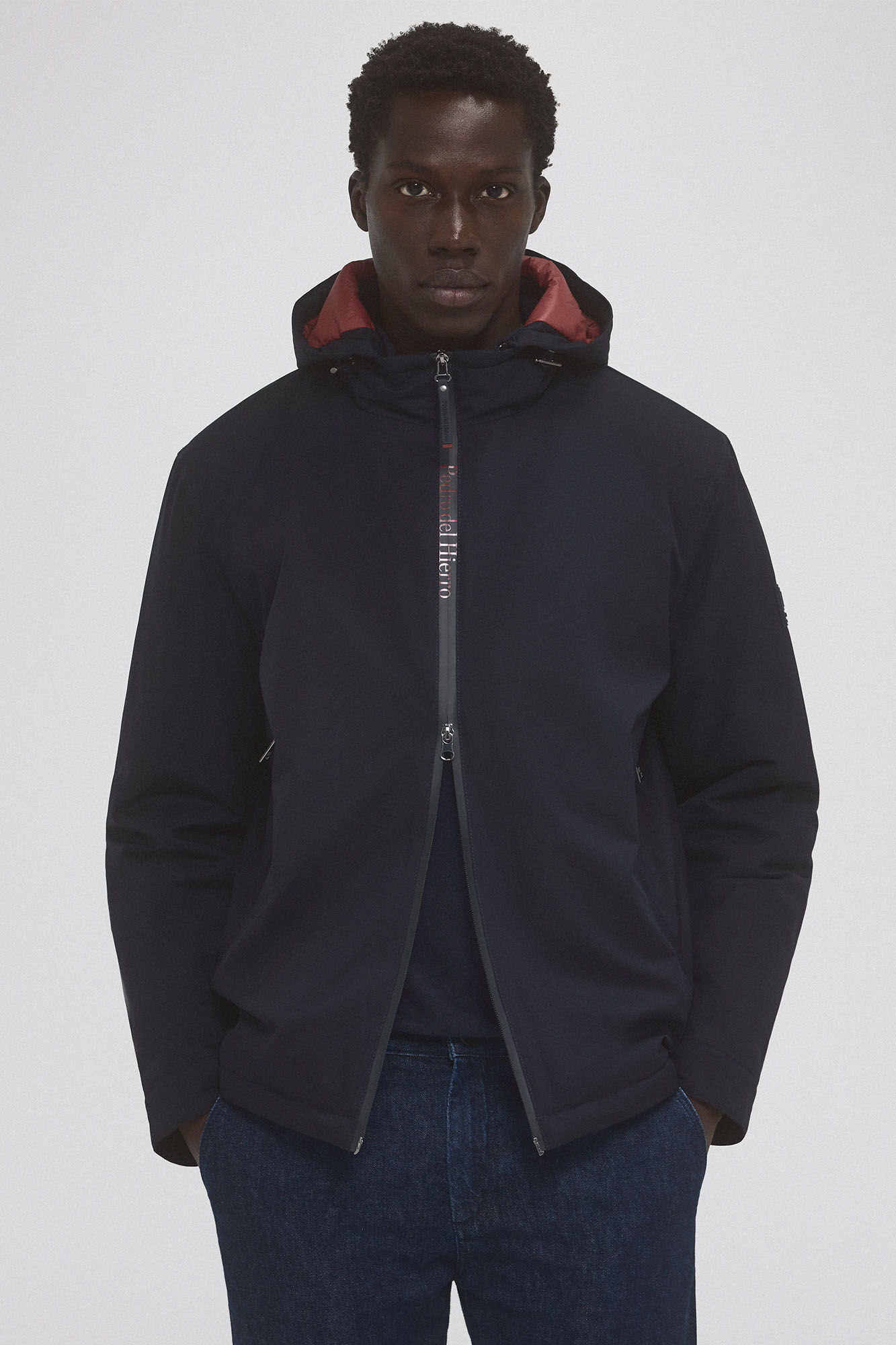 Pedro del Hierro Cazadora cremallera agua Azul