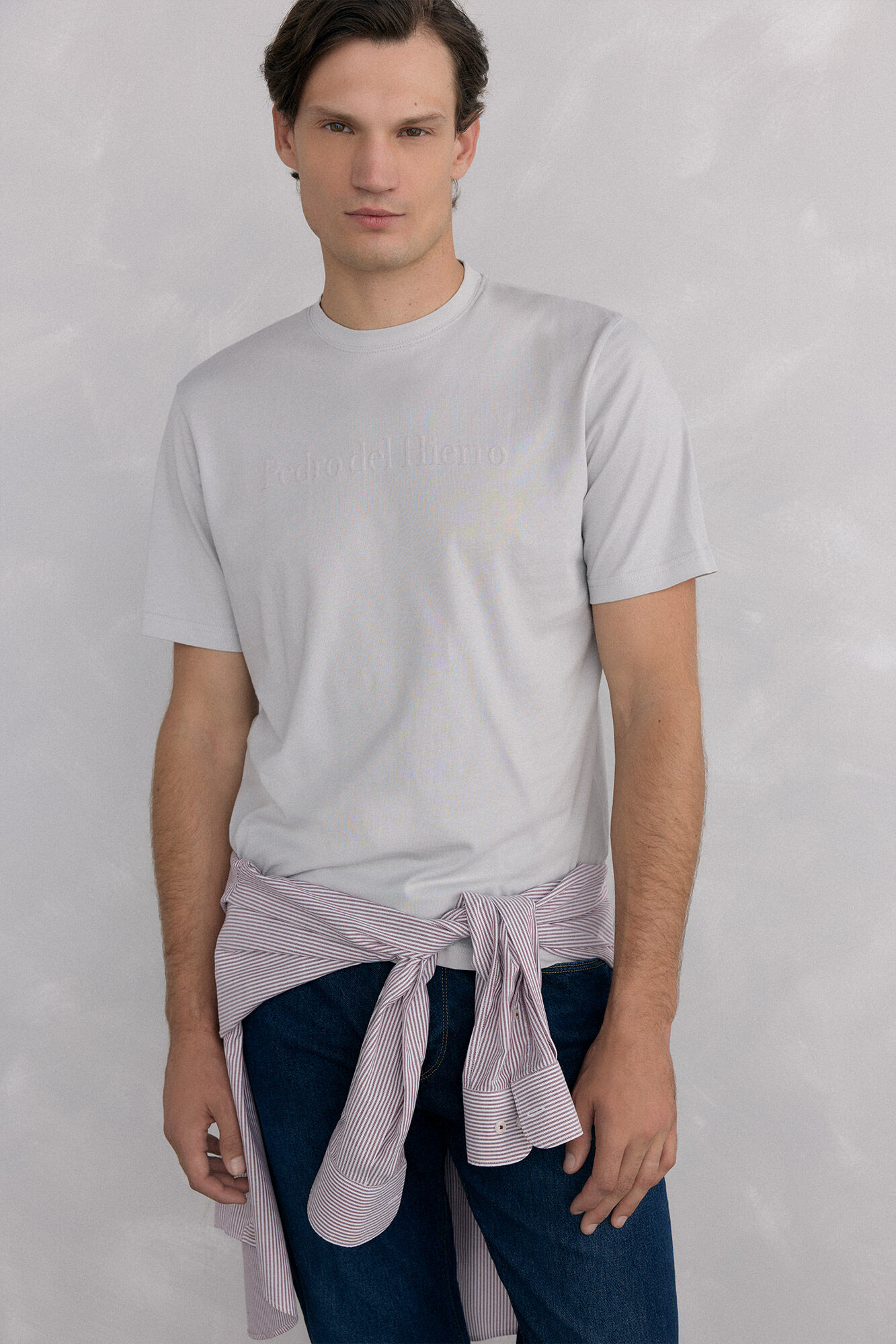 Pedro del Hierro T-shirt logo Grey