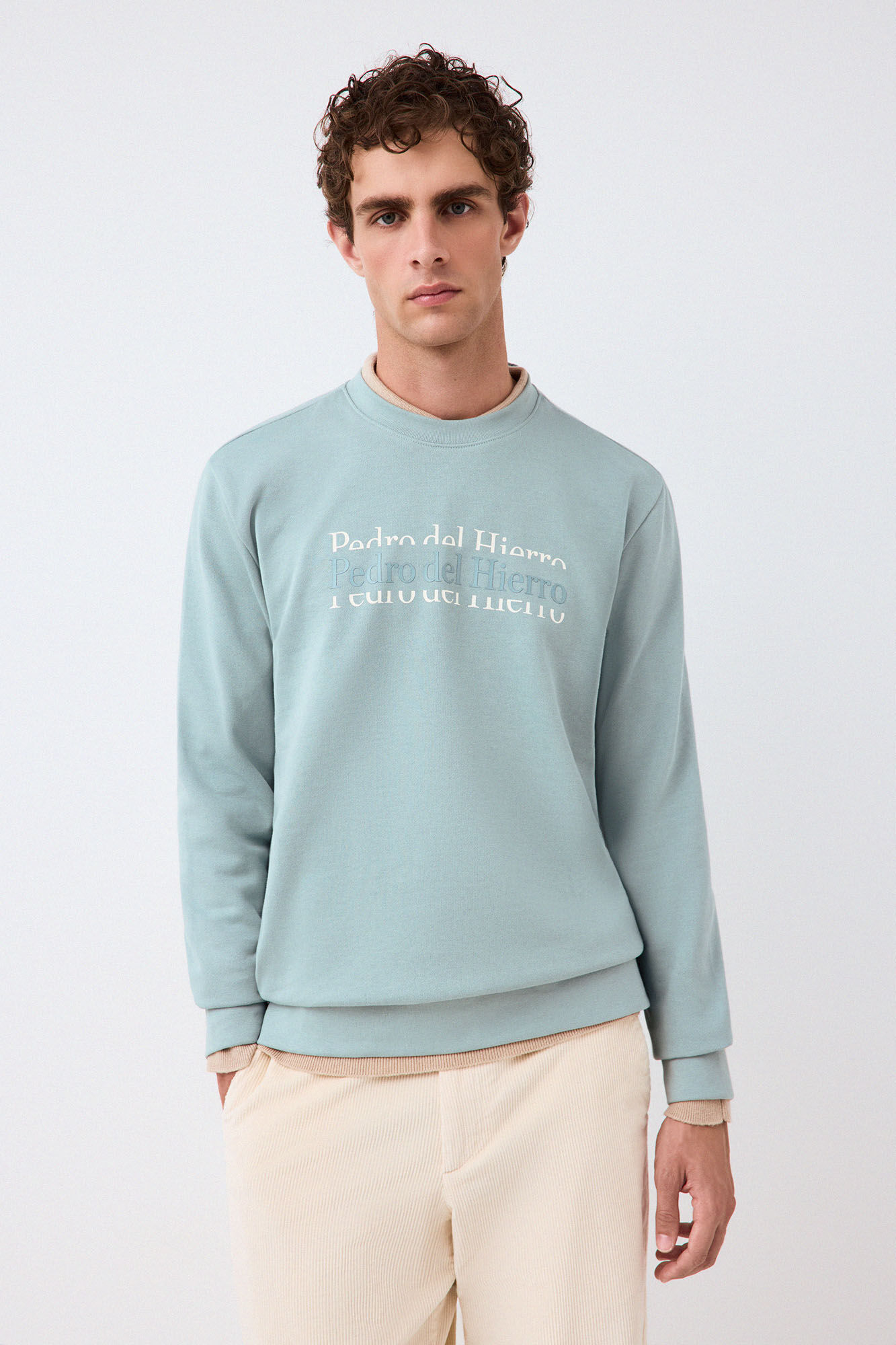 Pedro del Hierro Crew neck logo sweatshirt