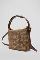 Pedro del Hierro mini jacquard bag Brown