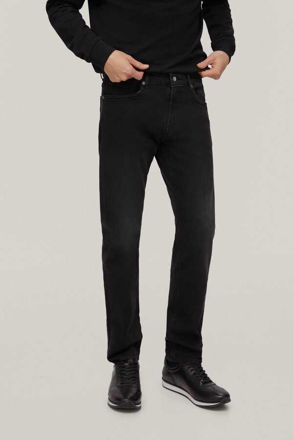 Pedro del Hierro Super-soft regular fit jeans Black