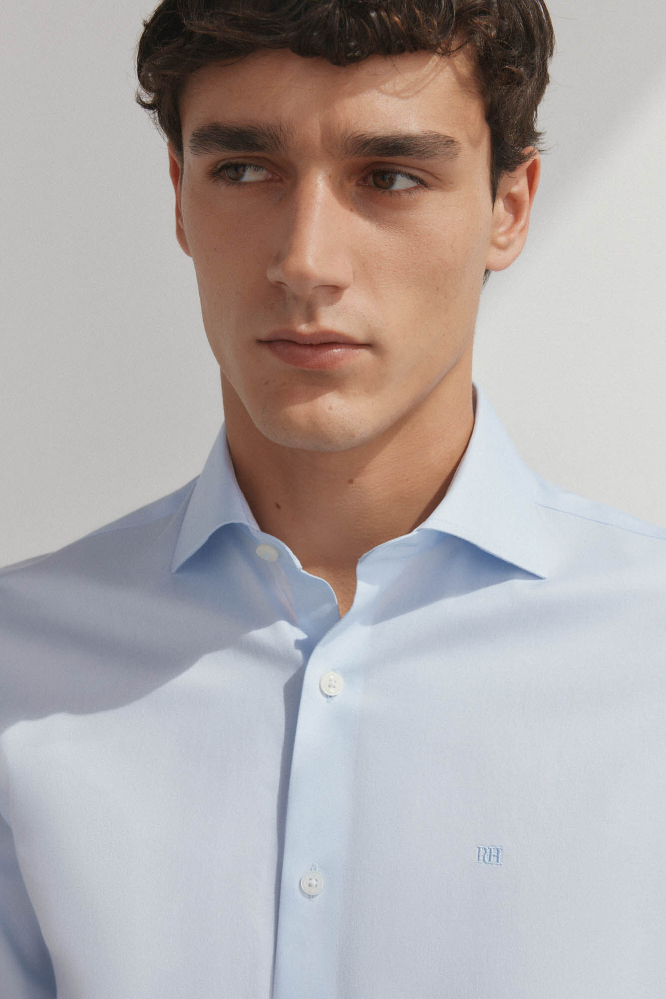 Pedro del Hierro Plain non iron + stain resistant dress shirt