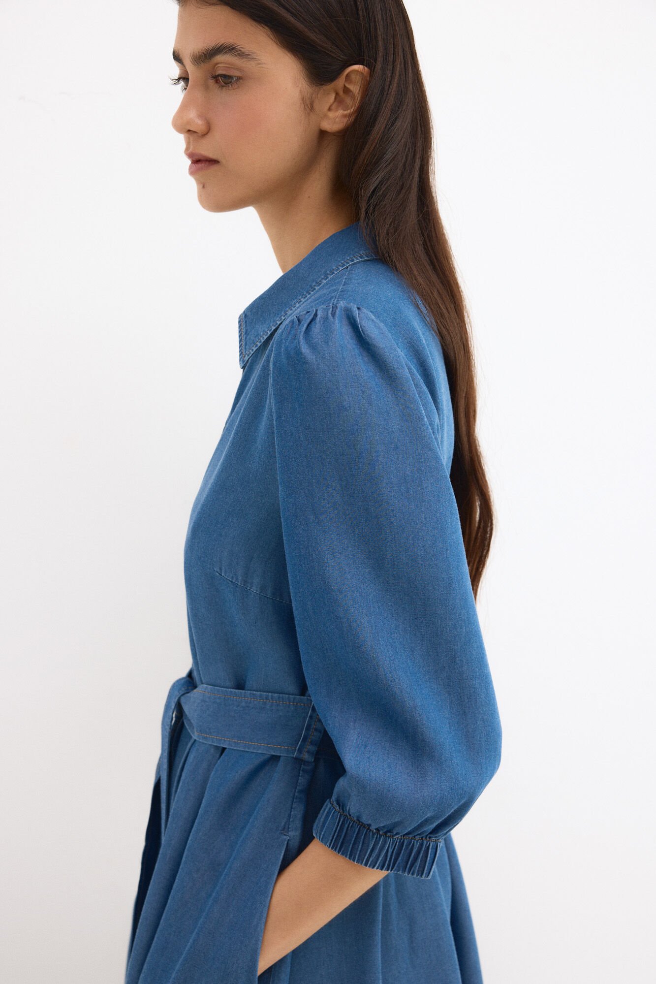 Pedro del Hierro Tencel denim shirt dress Blue