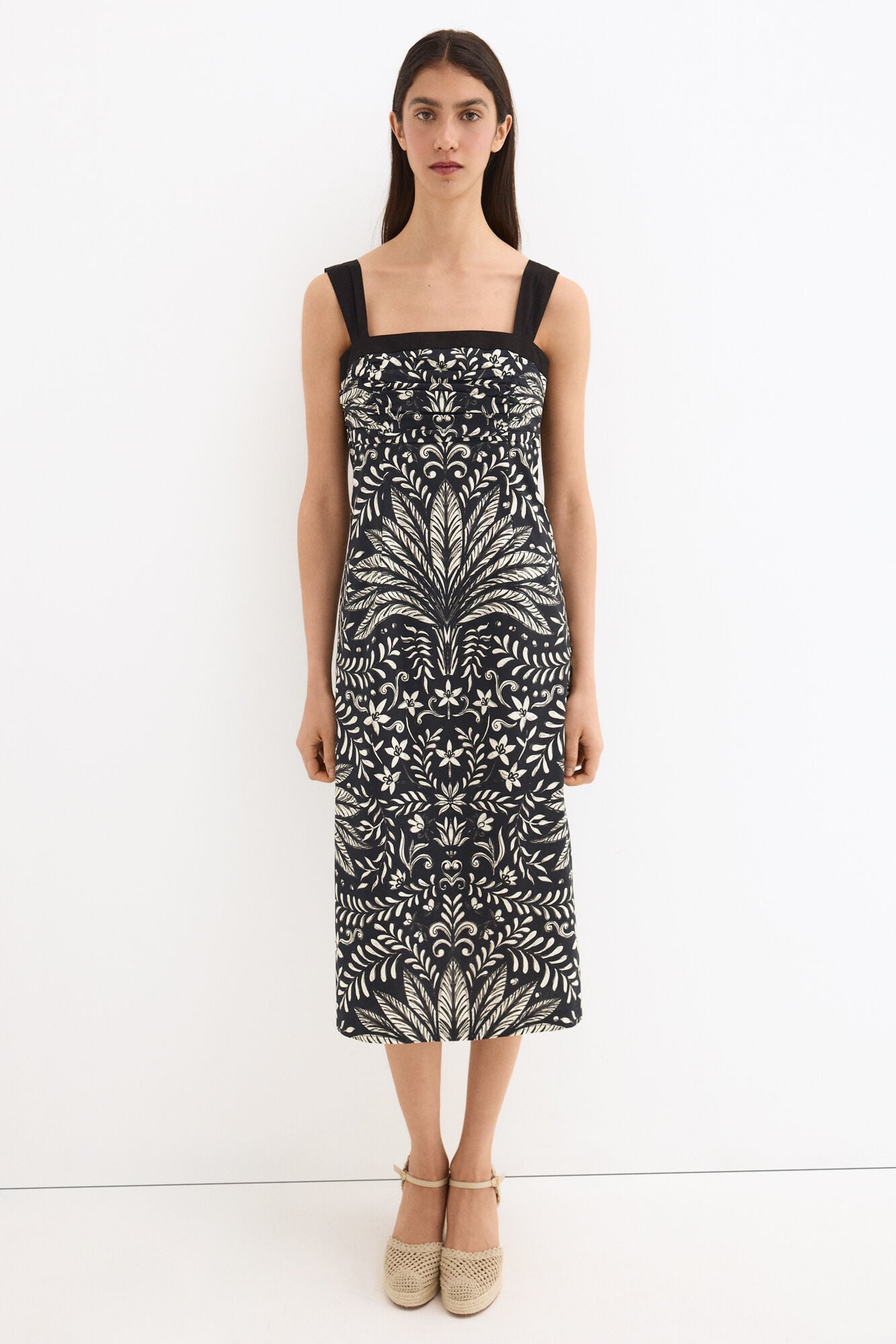 Pedro del Hierro Fitted poplin dress Grey