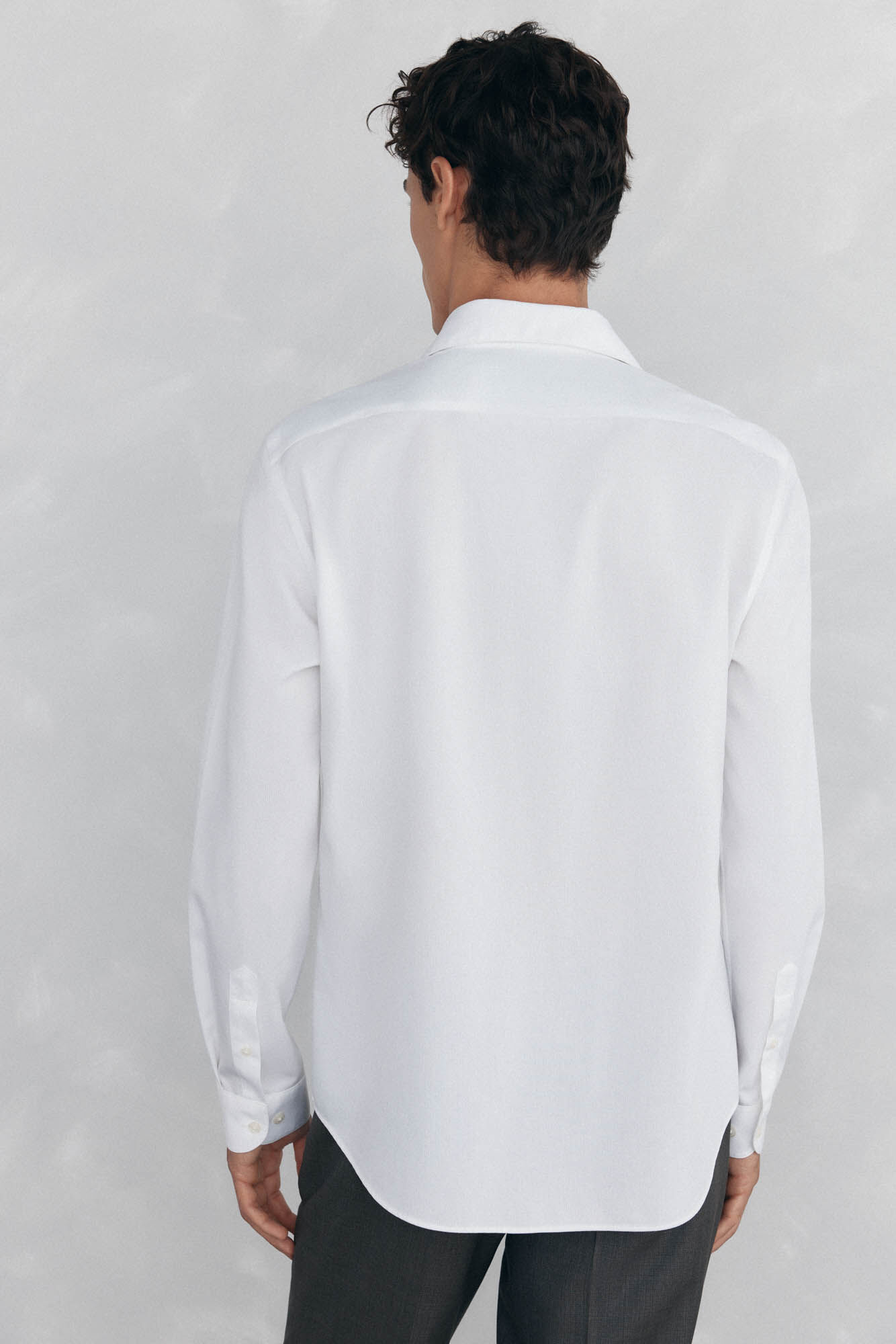 Pedro del Hierro Slim fit non-iron + stain-resistant structured dress shirt White