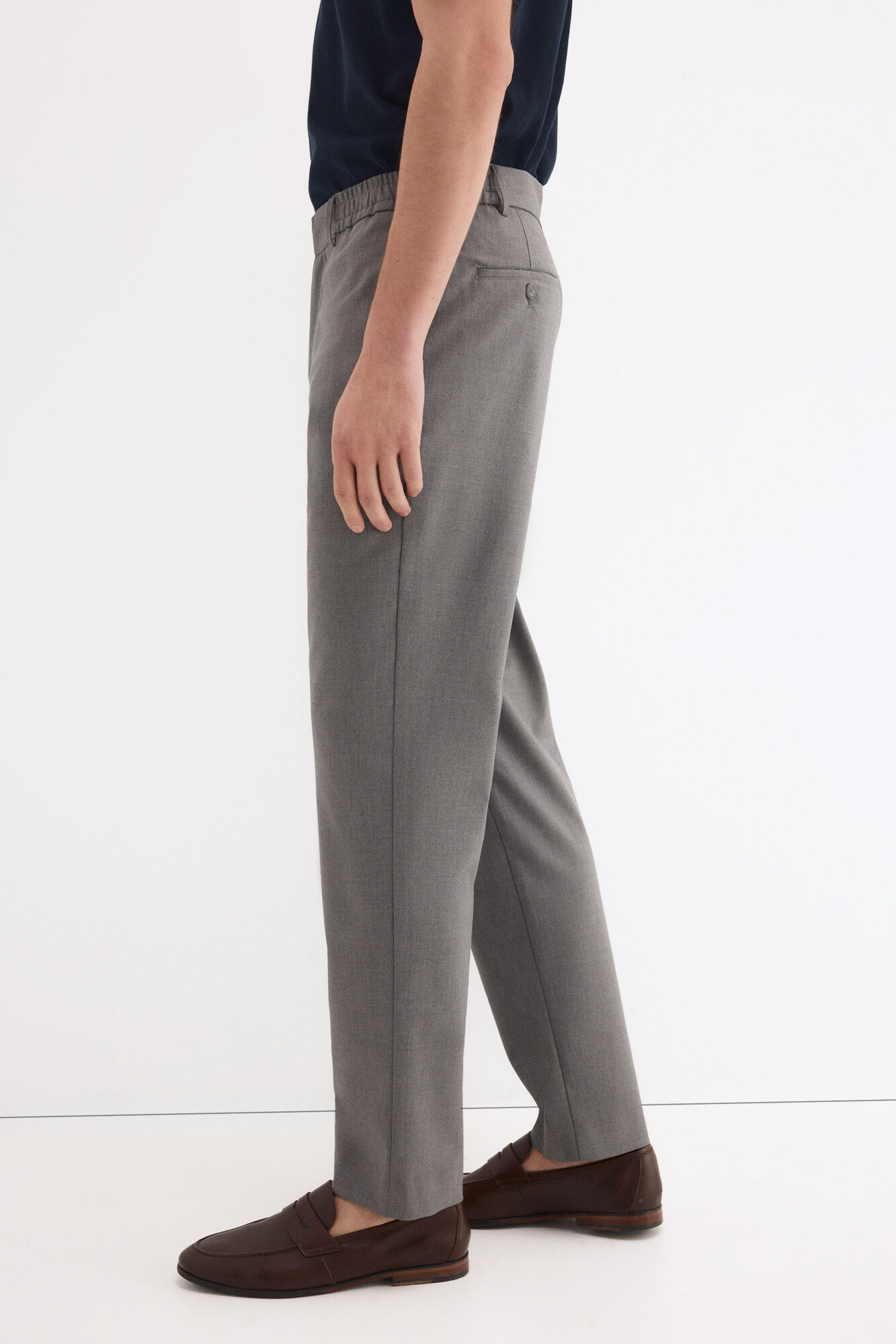Pedro del Hierro Side elastic trousers Grey