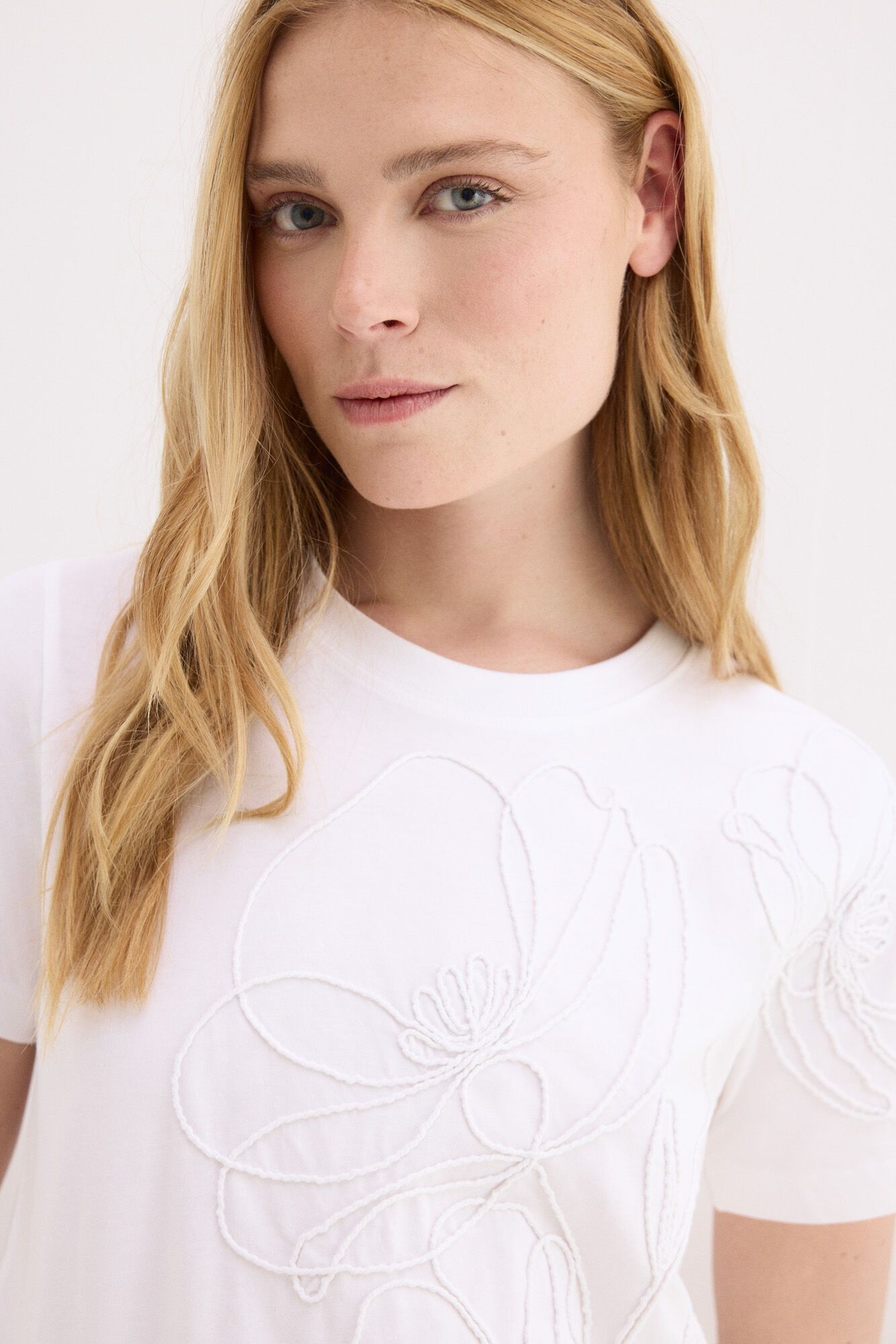 Pedro del Hierro Embroidered cord short sleeve T-shirt