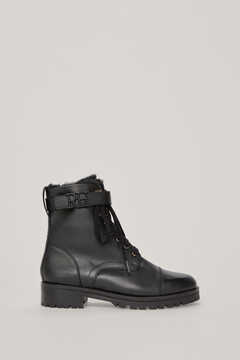 Pedro del Hierro Leather ankle boot Black