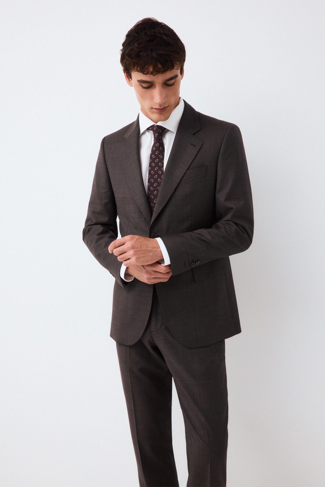Pedro del Hierro Tailored high-waisted serge coordinated suit jacket