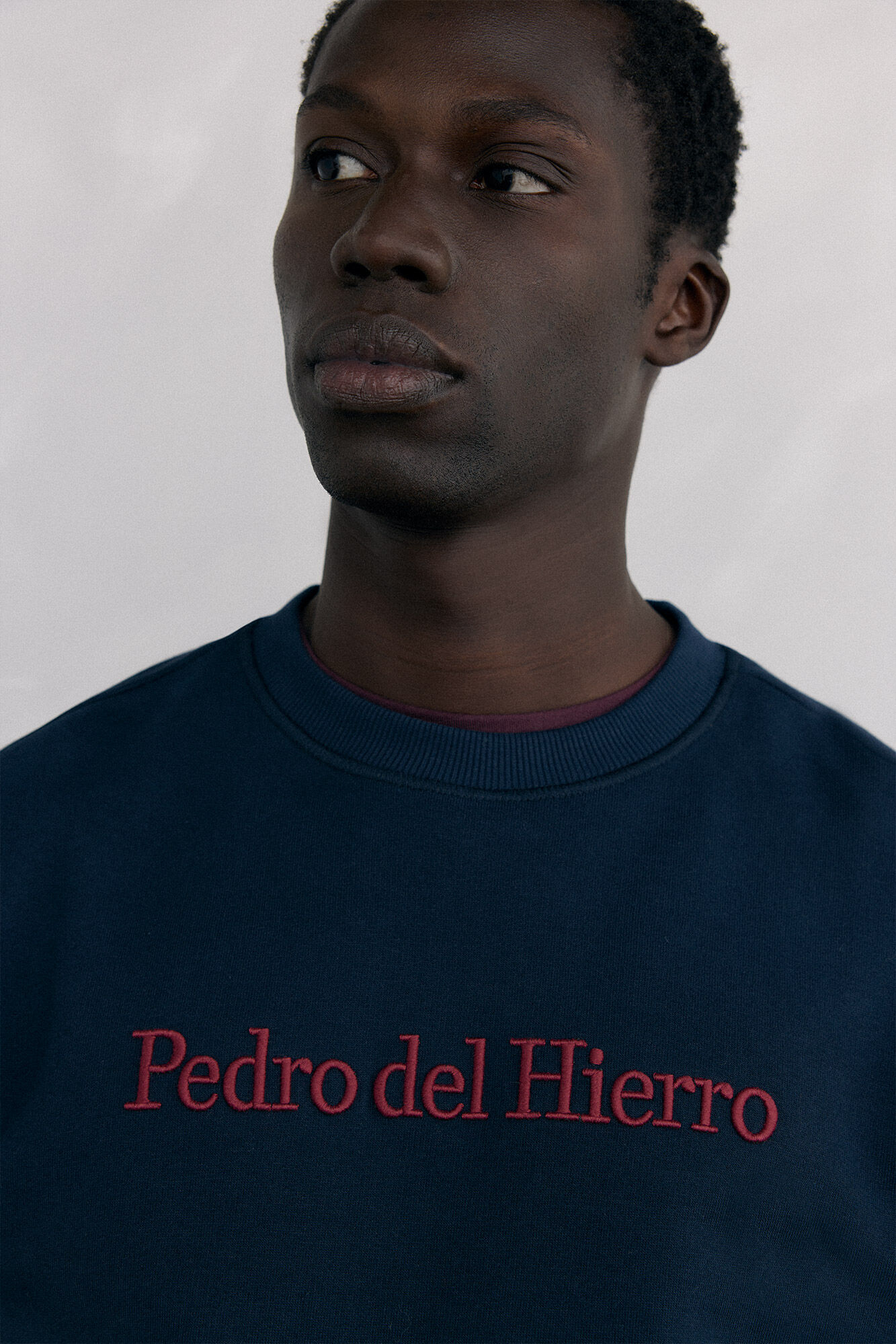 Pedro del Hierro Sweatshirt logo crew neck Blue