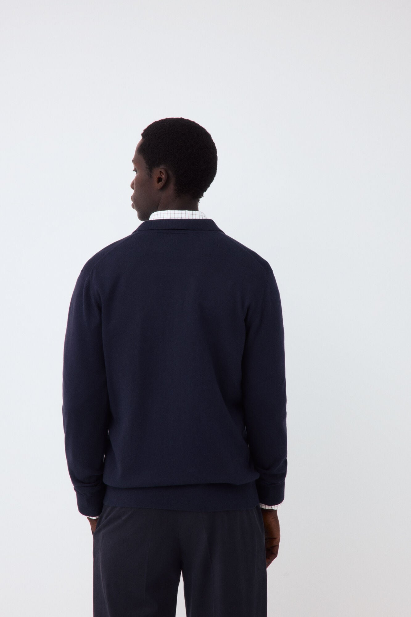Pedro del Hierro Cotton silk cashmere zip fastening premium cardigan Blue