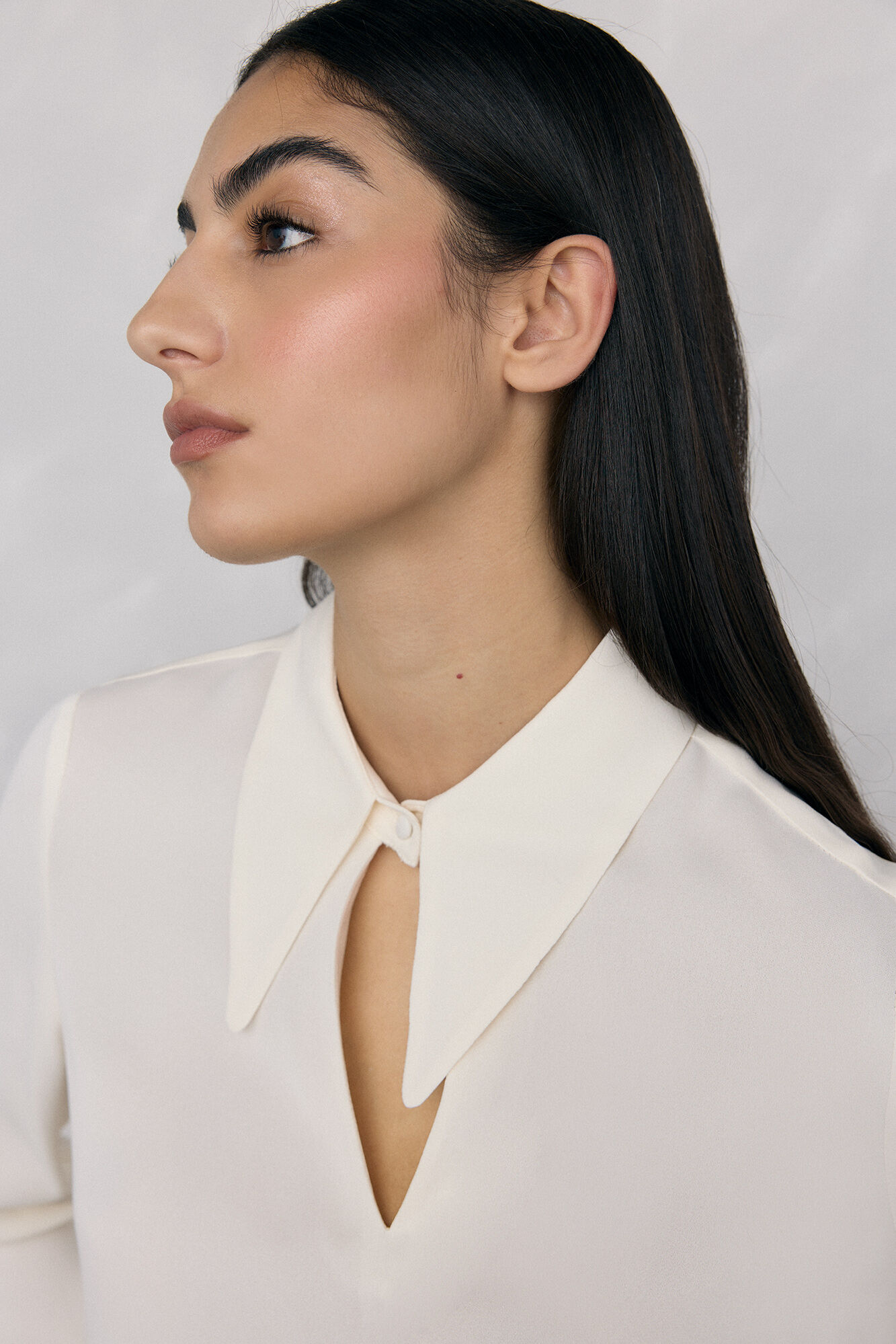 Pedro del Hierro Blouse with feather cuffs