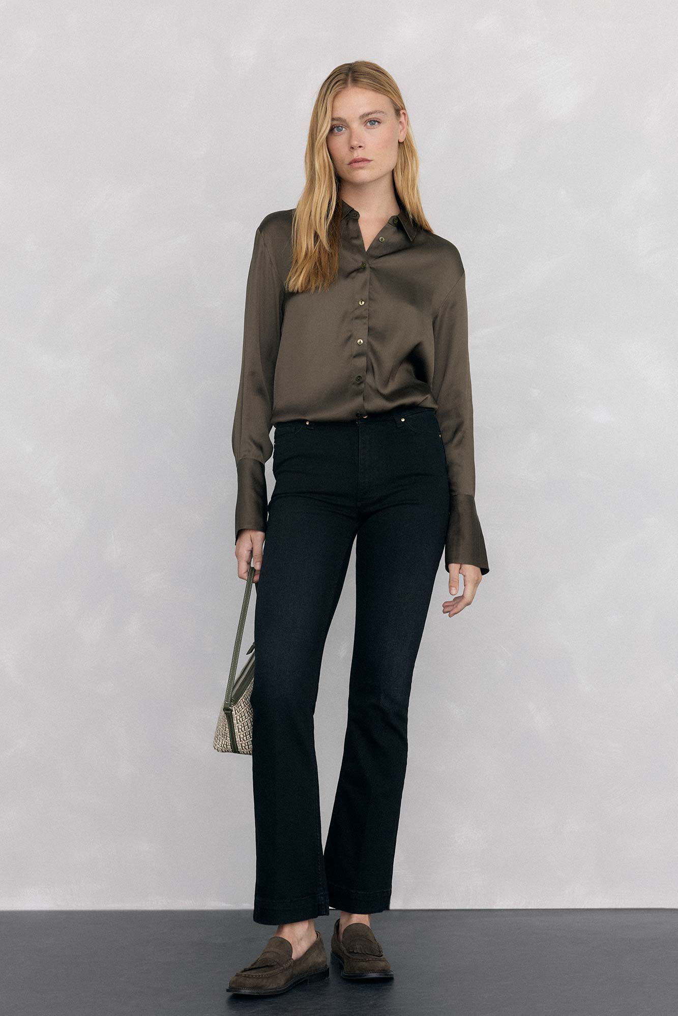 Pedro del Hierro Plain satin shirt