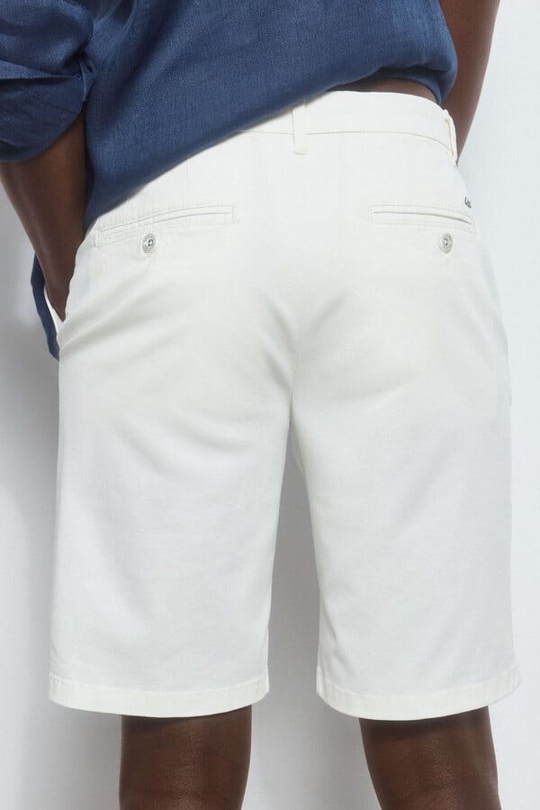 Pedro del Hierro Premium Flex chino-style Bermuda shorts  White