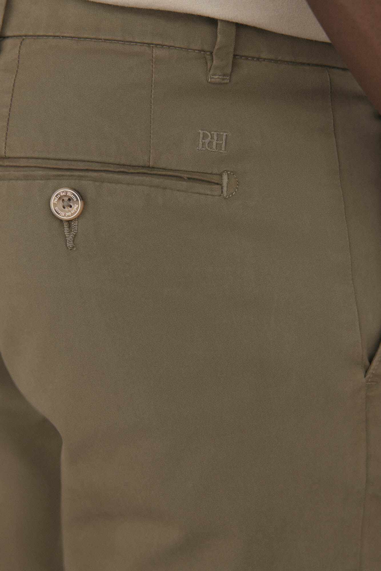 Pedro del Hierro Premium slim fit lightweight chinos pants Green