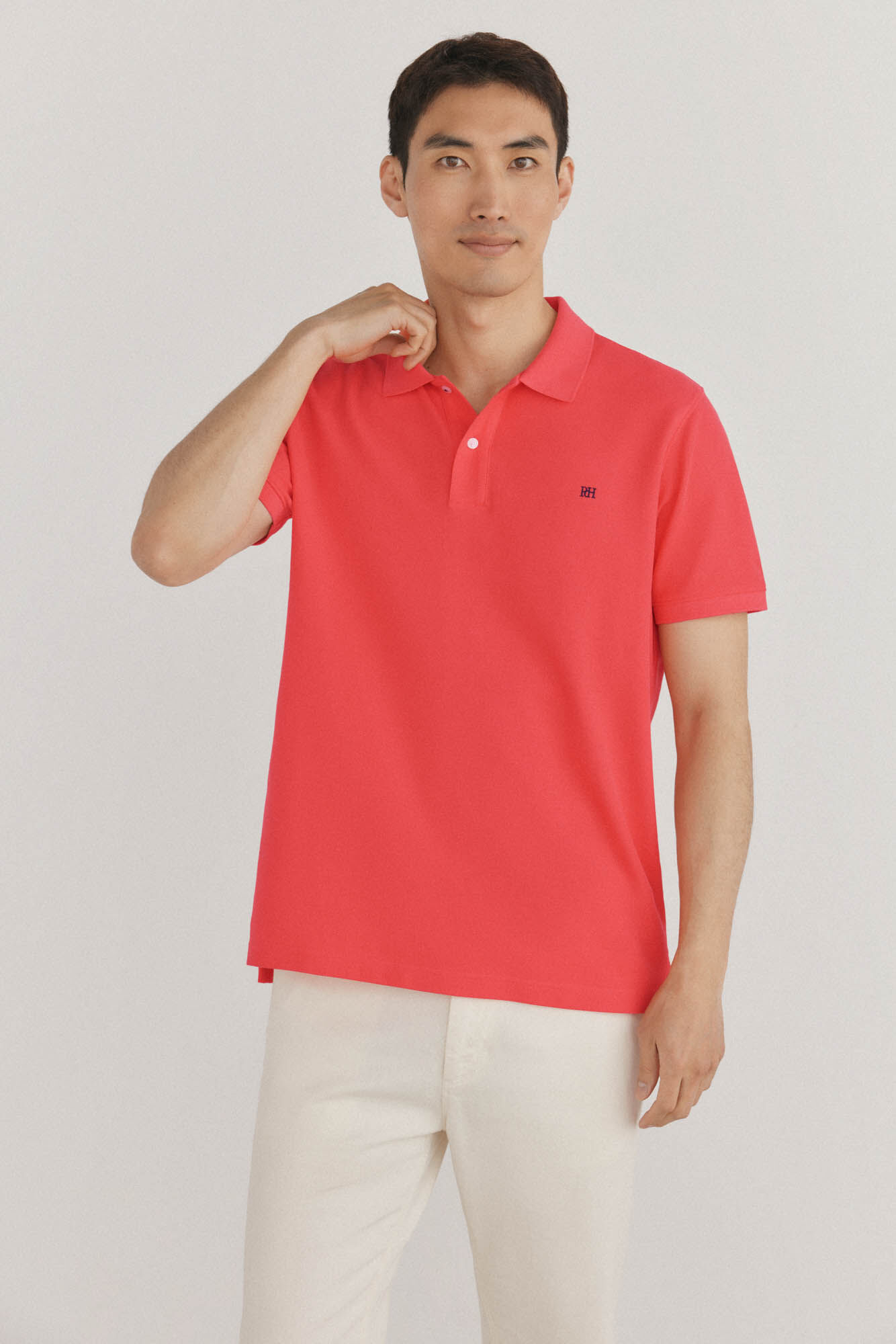 Pedro del Hierro Polo b&aacute;sico piqu&eacute; Vermelho