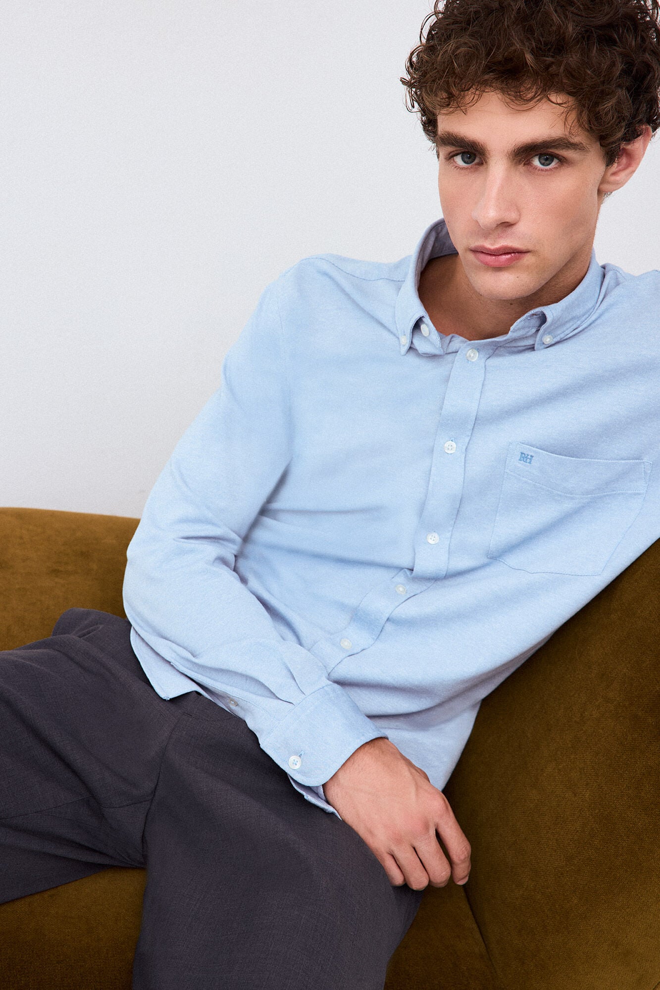 Pedro del Hierro Plain jersey-knit shirt