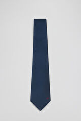 Pedro del Hierro Natural silk tie Blue