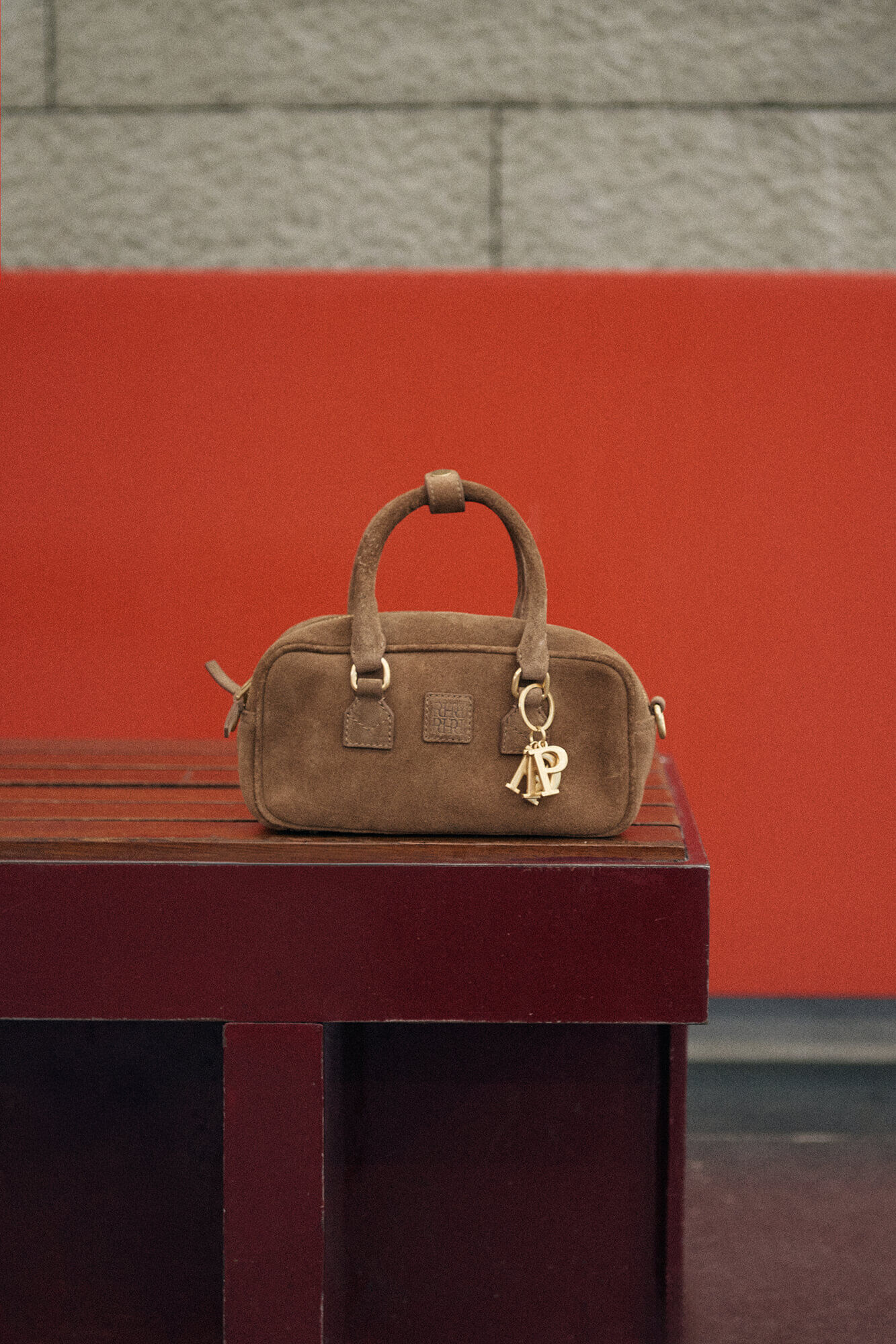 Pedro del Hierro mini bolsa de boliche com mala de tiracolo de pele Marrom