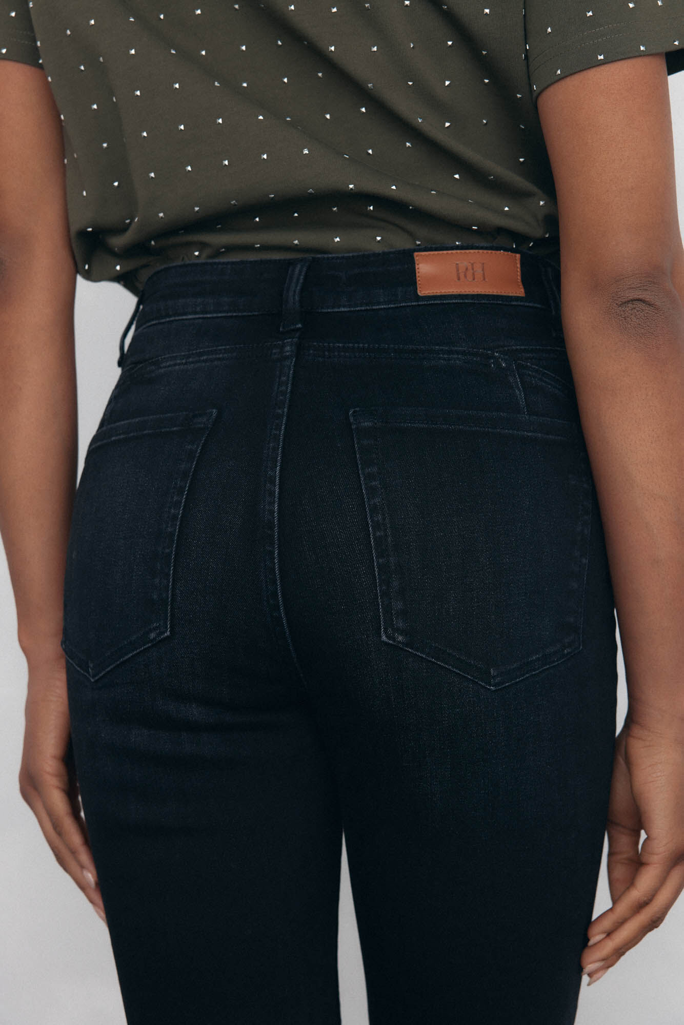 Pedro del Hierro Push-up flared cropped jeans Grey