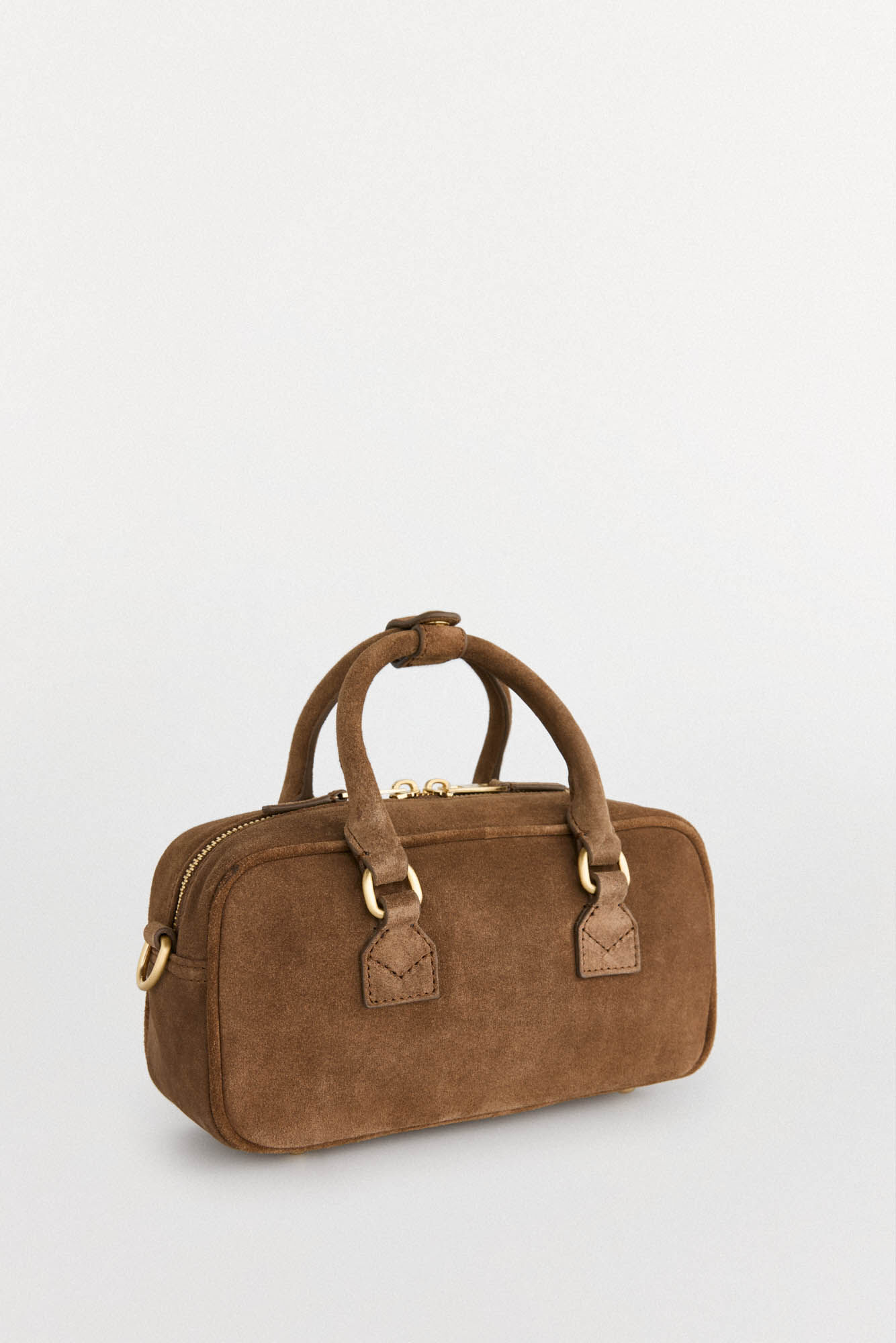 Pedro del Hierro mini bolsa de boliche com mala de tiracolo de pele Marrom
